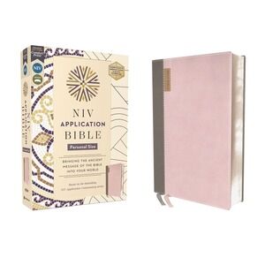 NIV Application Bible (Personal Size) Pink/Gray Leathersoft Comfort Print 2025